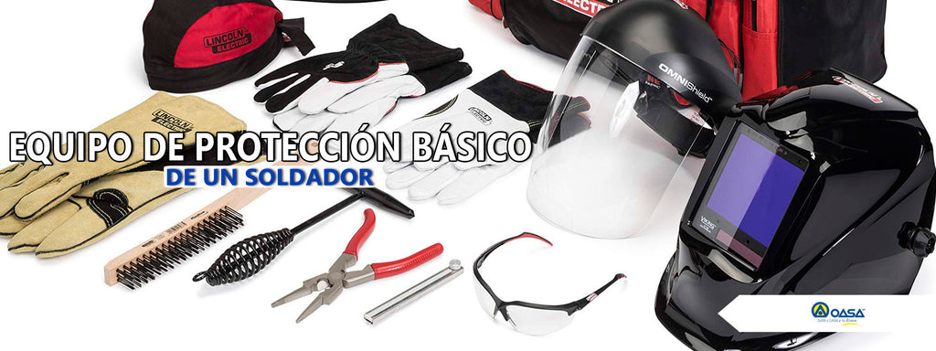 Equipo de protección básico de un soldador